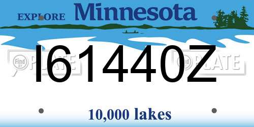 I61440Z Minnesota License Plate