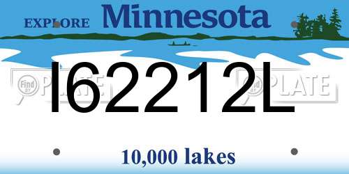 I62212L Minnesota License Plate