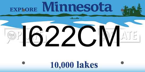 I622CM Minnesota License Plate