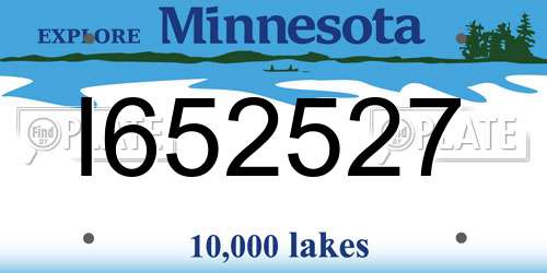 I652527 Minnesota License Plate