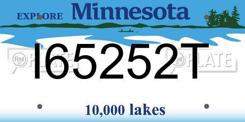 I65252T Minnesota License Plate