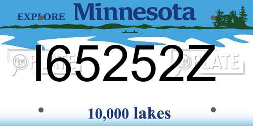 I65252Z Minnesota License Plate