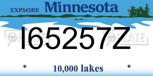 I65257Z Minnesota License Plate