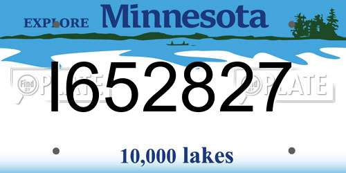 I652827 Minnesota License Plate