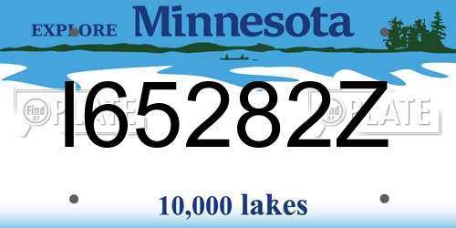I65282Z Minnesota License Plate