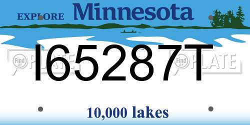 I65287T Minnesota License Plate