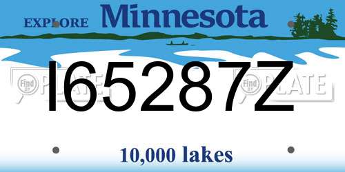 I65287Z Minnesota License Plate