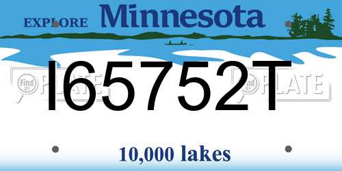 I65752T Minnesota License Plate