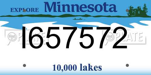 I657572 Minnesota License Plate