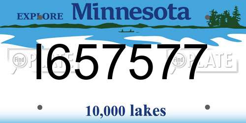 I657577 Minnesota License Plate