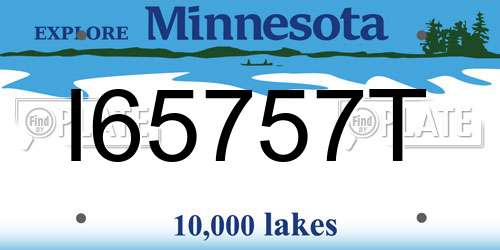I65757T Minnesota License Plate
