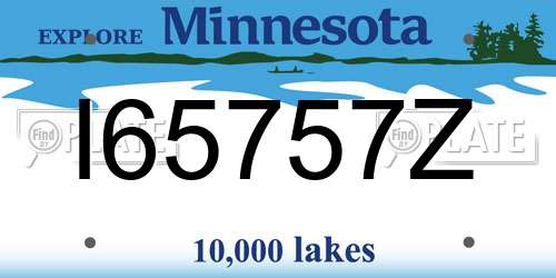 I65757Z Minnesota License Plate