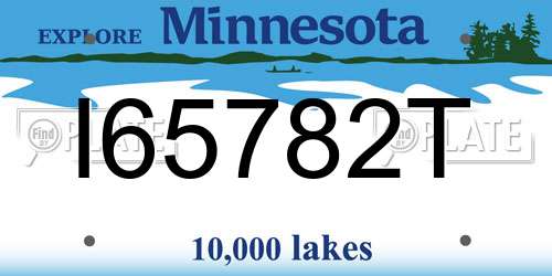 I65782T Minnesota License Plate