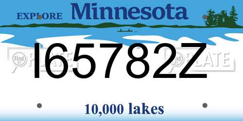 I65782Z Minnesota License Plate