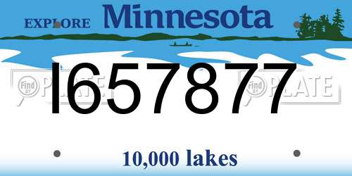 I657877 Minnesota License Plate