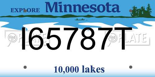 I65787T Minnesota License Plate