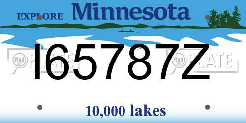 I65787Z Minnesota License Plate