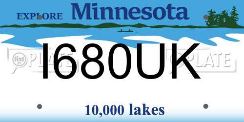 I680UK Minnesota License Plate