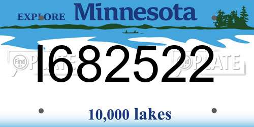 I682522 Minnesota License Plate