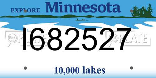 I682527 Minnesota License Plate