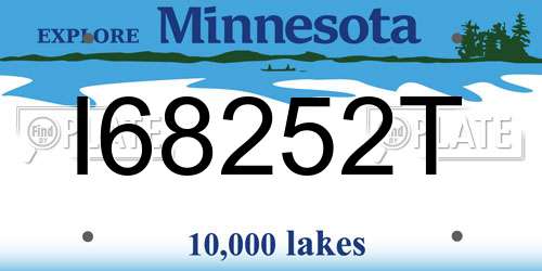 I68252T Minnesota License Plate