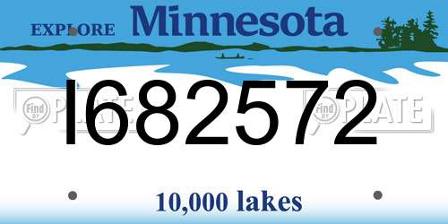 I682572 Minnesota License Plate
