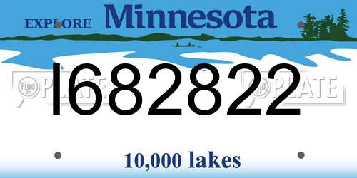 I682822 Minnesota License Plate
