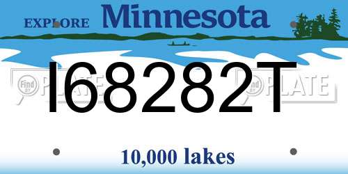 I68282T Minnesota License Plate