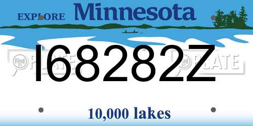 I68282Z Minnesota License Plate