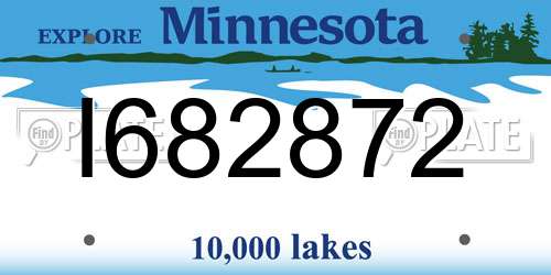 I682872 Minnesota License Plate