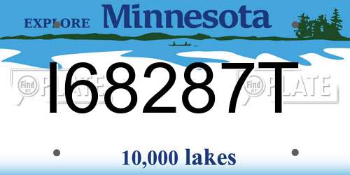 I68287T Minnesota License Plate