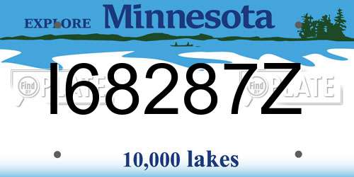 I68287Z Minnesota License Plate