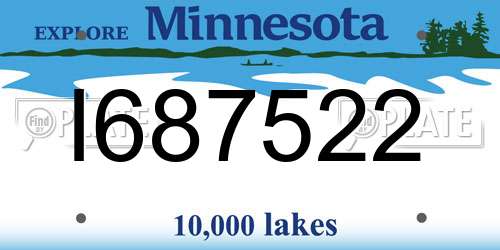 I687522 Minnesota License Plate