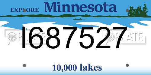 I687527 Minnesota License Plate