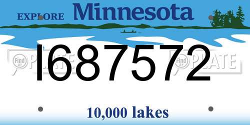 I687572 Minnesota License Plate