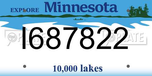 I687822 Minnesota License Plate