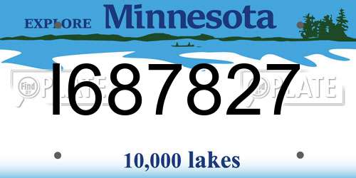 I687827 Minnesota License Plate