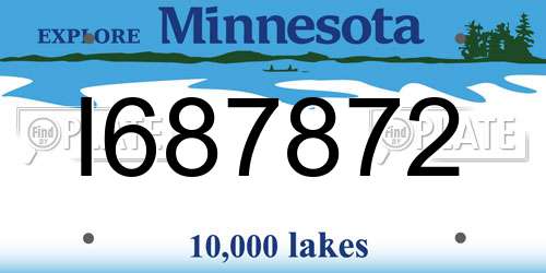 I687872 Minnesota License Plate