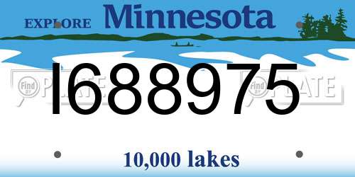 I688975 Minnesota License Plate