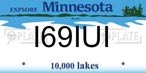 I69IUI Minnesota License Plate
