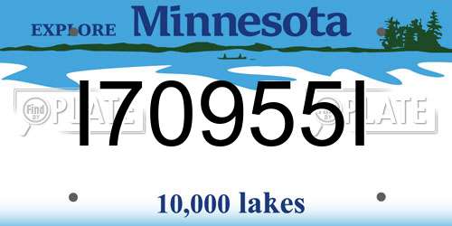 I70955I Minnesota License Plate