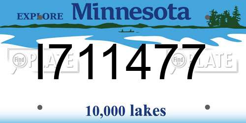 I711477 Minnesota License Plate