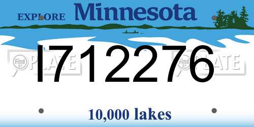I712276 Minnesota License Plate