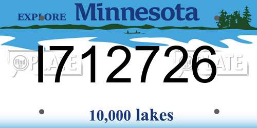 I712726 Minnesota License Plate