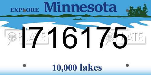 I716175 Minnesota License Plate