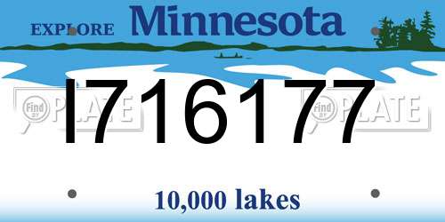 I716177 Minnesota License Plate