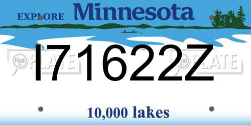 I71622Z Minnesota License Plate