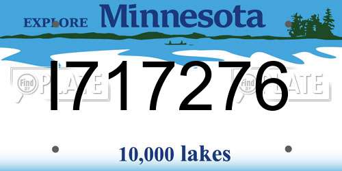 I717276 Minnesota License Plate