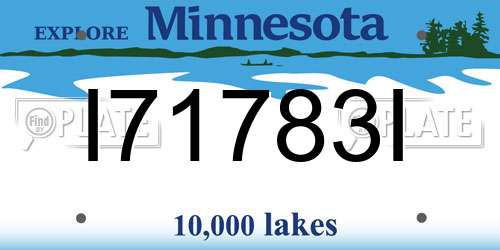 I71783I Minnesota License Plate