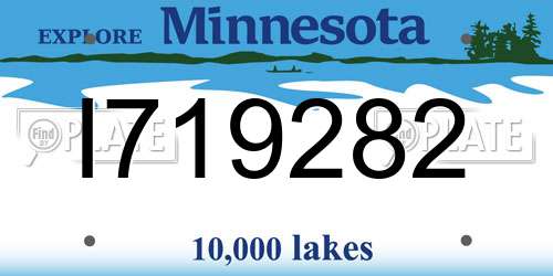 I719282 Minnesota License Plate
